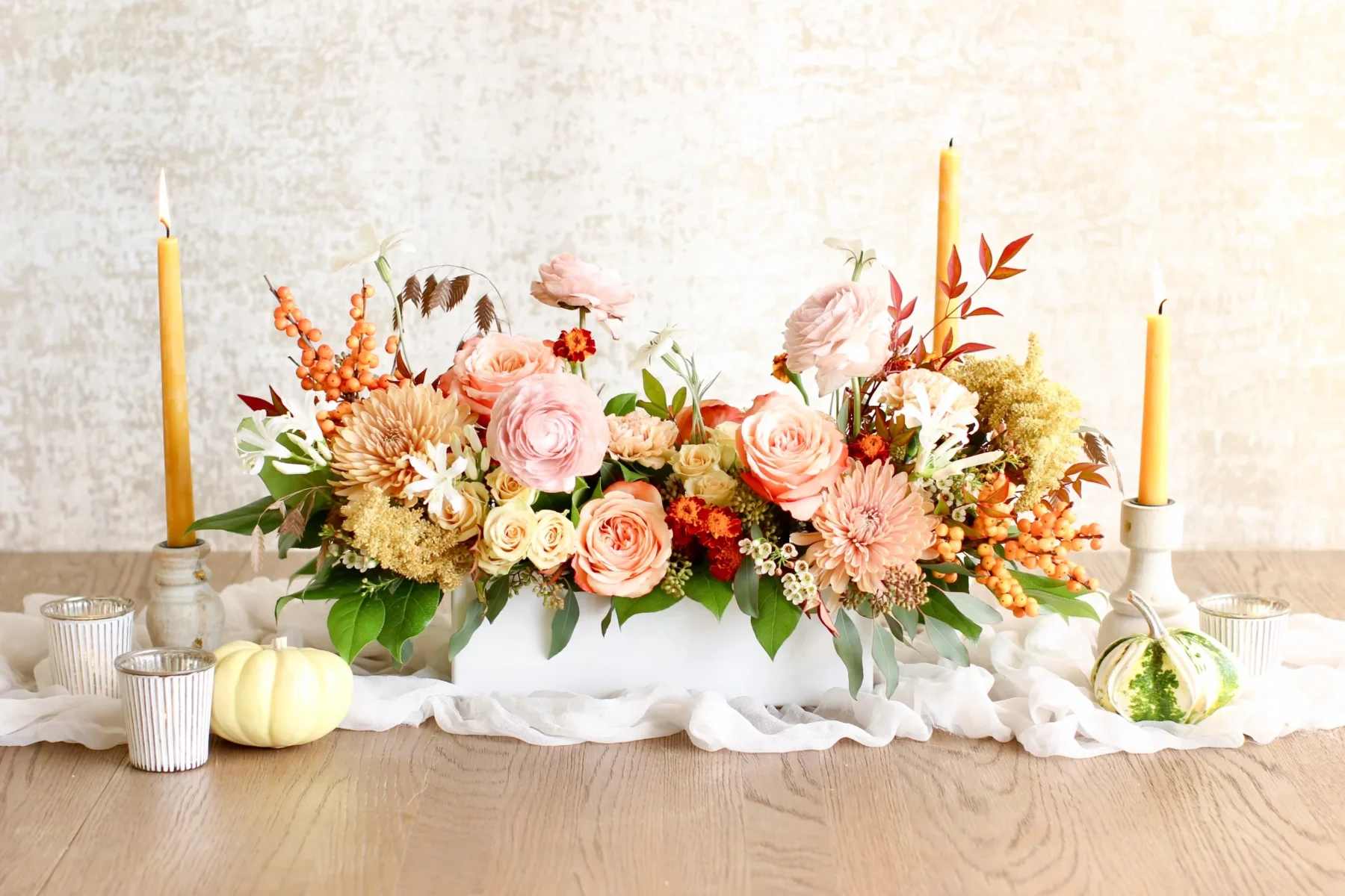 The Bloom of Time Autumn Glow Centerpiece